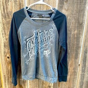 FOX raglan style long sleeve top